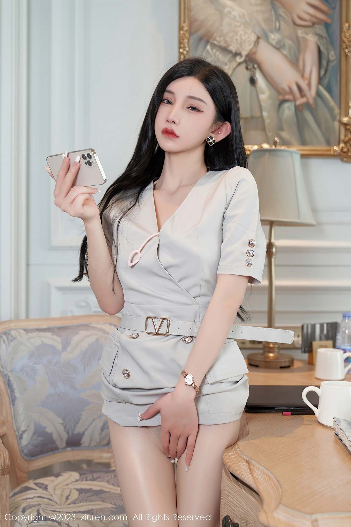 Xiuren秀人网-周于希：静光流苏下的咖啡诗