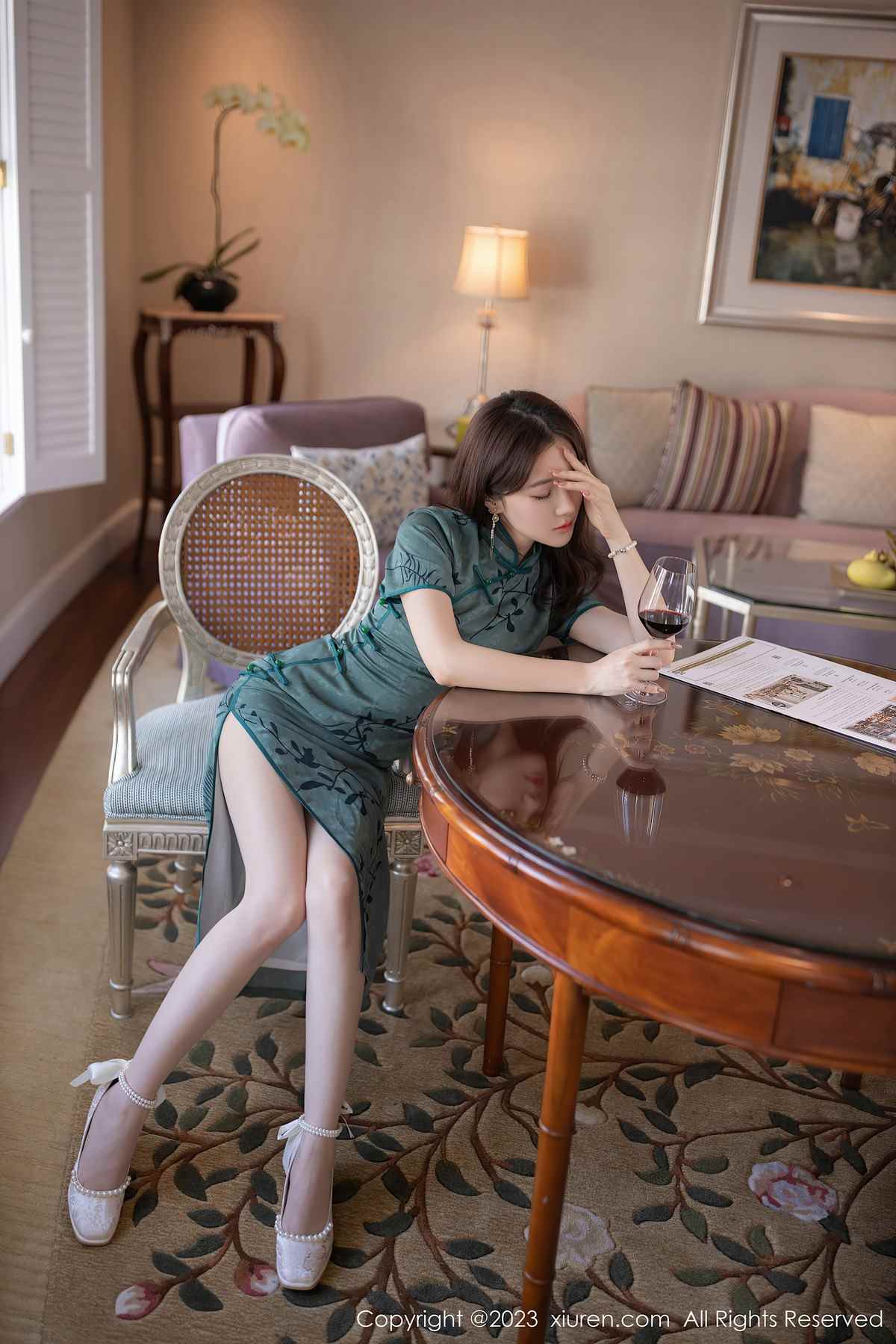 Xiuren秀人网-鱼子酱：青袍竹影凝眸处